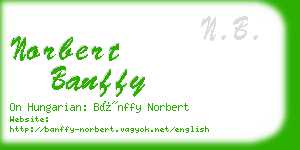 norbert banffy business card